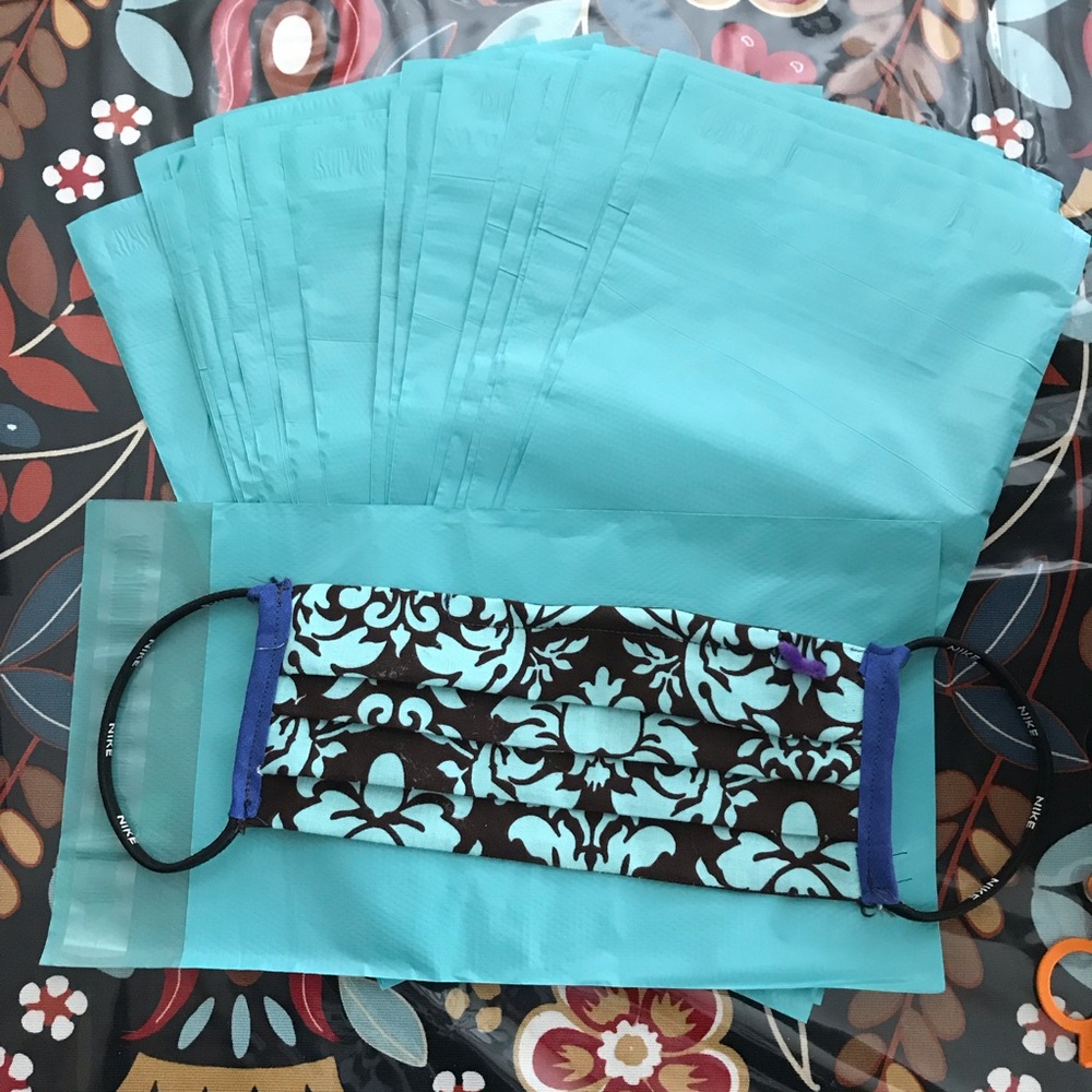 5/$30 100X 6x9” polymailer shipping bag in tiffany blue
